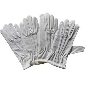 Gants <span class=keywords><strong>de</strong></span> cérémonie en coton noir Gants <span class=keywords><strong>de</strong></span> défilé <span class=keywords><strong>de</strong></span> cérémonie avec tendons - Product Image 6