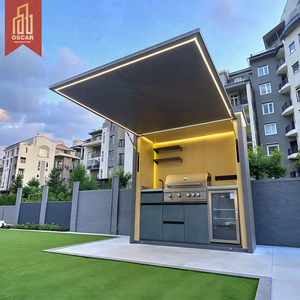 Dapur BBQ Modular Baru 2026 yang Dapat Disesuaikan, Terbuat dari Baja Anti Karat, dengan Kanopi untuk Halaman Belakang, Piknik, dan Dapur Luar Ruangan - Product Image 1