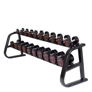 하이 퀄리티 덤벨 랙 체육관 2 단 저장 아령 세트 랙 10 파리 라운드 아령 - Product Image 6