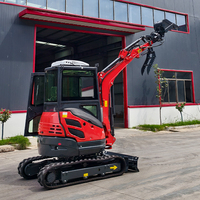 Mini-excavatrice la plus petite pour usage industriel, moteur diesel japonais, rotation à 360 degrés, godet de terrassement, usage agricole