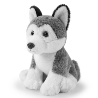 Peluche Realista de Husky Siberiano, Juguete de Peluche Suave, Muñeco de Cachorro en Postura Sentada y Acostada, Regalo para Niños, OEM Personalizado