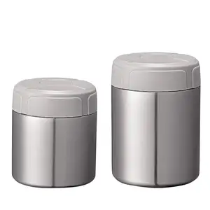 outdoor designed lunch container wide round vacuum food jar stainless steel