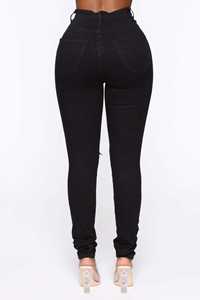 Viviblook Z0122PT01 <b>Women</b> Plus Size <b>Jeans</b> New Black and <b>White</b> Elastic <b>Ripped</b> <b>Jeans</b> <b>Women</b> Elastic Trousers Pants - Product Image 4
