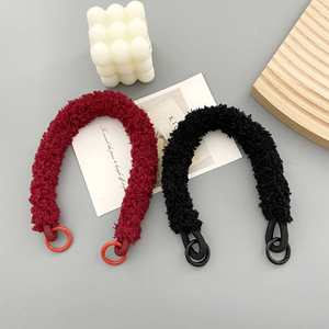 Wholesale Plush Phone Pendant Autumn/Winter Hand Woven Hanging Rope with Soft Plush Charm Universal Phone Chain Bag Accessory - Product Image 5