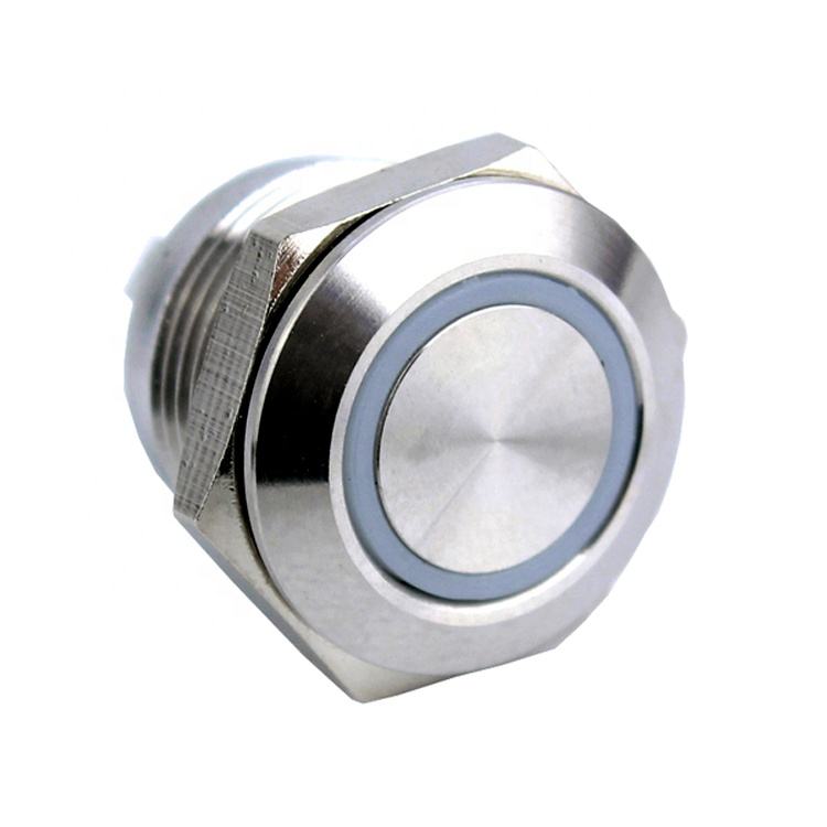 8MM Metal Push Button Switch LED Momentary Latching Waterproof 4Pin Self  Locking