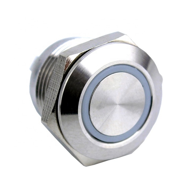 16mm Reset Doorbell Switch 3A Normally Open Door Access Momentary on Arcade Ring LED Push Button Switch