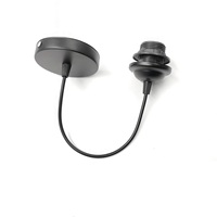 Douille de lampe E27 à anneau unique avec base ronde de 10 cm, filetage complet, accessoires d'éclairage, prise murale pour lustre et applique murale