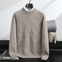 Herren Wollpullover mit Rundhalsausschnitt Gestrickter Pullover Langarm Herbst Winter Casual Mode Individuelles Logo OEM ODM Großhandel Fabrik