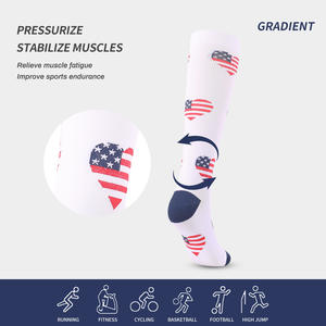 Chaussettes de compression pour sports de plein air, colorées, en nylon, anti-transpiration, anti-frottement, toutes saisons, chaussettes décontractées pour jeunes - Product Image 3