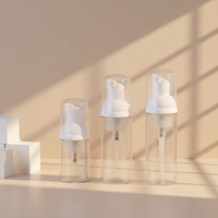Nouvelle arrivée, flacon transparent en mousse pour emballage cosmétique, distributeur sous pression, flacon en PET pour nettoyant visage