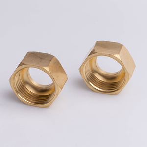CNC gia công nén Ống phù hợp 1/2 đồng thau Allen <span class=keywords><strong>Hex</strong></span> mặt bích hạt cho đường ống dẫn nước - Product Image 4