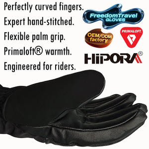 Всепогодные мотоциклетные перчатки из козьей кожи с полным покрытием пальцев, водонепроницаемые, с защитой от УФ-излучения, утеплителем Primaloft для активного отдыха и катания на лыжах - Product Image 4