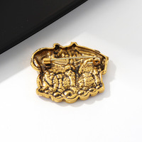 HAPPYQUALITY nouveauté coquelicot fleur cheval de guerre broche commémorative britannique 3D en relief Antique or émail épinglette