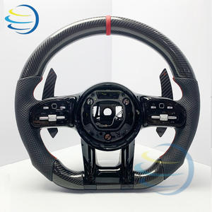 พวงมาลัยคาร์บอนไฟเบอร์แบบสั่นด้วยระบบทำความร้อนของ Mercedes Benz AMG C คลาส <span class=keywords><strong>W202</strong></span> W201 W205 W204 W203 W206 W209 - Product Image 5