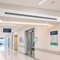 Diffuseur d'air conditionné réglable de conception moderne, type griffe, avec fente pour câbles en aluminium et plastique pour systèmes CVC.