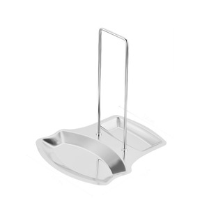 Stainless Steel Pot Lid <b>Rack</b> Multi Functional <b>Kitchen</b> Storage Organizer For Countertop With Ladle And Spatula Holder - Product Image 5