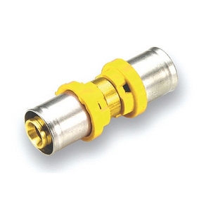 Connettore Doppio Diritto Multistrato per Gas Diametro 26 per Tubi Idraulici - Product Image 1