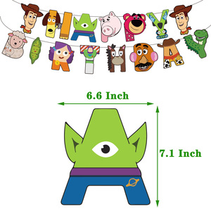 Garçon dessin animé jouet histoire Latex ballon Kit joyeux <span class=keywords><strong>anniversaire</strong></span> bannière fête <span class=keywords><strong>d</strong></span>écoration gâteau Topper enfants garçon héros jouet Globos K0176 - Product Image 2