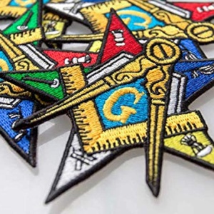 Bán buôn tùy chỉnh masonic thứ tự của các ngôi sao phía đông thêu vá sắt trên masonic logo cho quần áo - Product Image 2