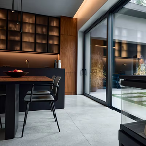 Модульные кухонные шкафы с синей глянцевой отделкой и выдвижными ящиками - Product Image 2