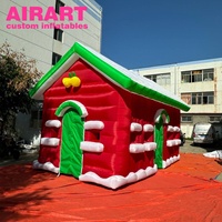 Tente de maison de Noël gonflable personnalisée Xmas Santa Grotto pour les activités de plein air