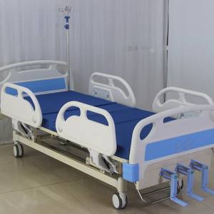 Camas de Hospital de ABS al por Mayor con Manivela Manual, Respaldos Metálicos con Certificación ISO para el Cuidado de Ancianos en Residencias de Ancianos - Product Image 3