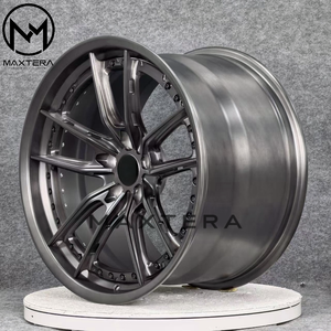 Jantes Maxtera forgées sur mesure, finition brossée noire, style <span class=keywords><strong>Brixton</strong></span> 2PC pour BMW, Porsche 911, Audi, AMG GT-R, Mustang, Camaro, Corvette, jantes en alliage - Product Image 3