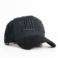 Gorras Personalizadas al por Mayor, Gorras de Béisbol de 5 Paneles, Gorras Rich Forever Bordadas con Visera de Gamuza, Marca Personalizada