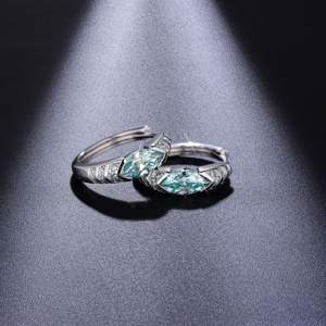 Rui Zun 0.5 Carat Blue Marquise Women's <b>Fashion</b> <b>Earrings</b> Unisex Jewelry - Product Image 3