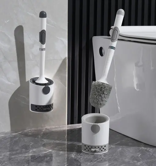 Kworld 2024 Nieuwste Vloeibare Dispenser Borstel Pp Tpr Siliconen Twee Selecties Toiletreiniging Voor Huishoudelijke Badkamer