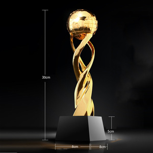 Brillante 2022 squisita resina metallo premio trofeo sfera di cristallo color <span class=keywords><strong>oro</strong></span> globo sulla parte superiore - Product Image 5
