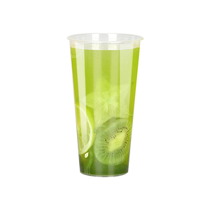 Gobelets jetables en plastique PP Injection Tea Cup Cold Drink avec couvercles - Product Image 3