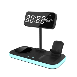 <span class=keywords><strong>Chargeur</strong></span> sans fil multifonctionnel 4-en-1 9V/3A 12V/3A avec veilleuse d'ambiance - Station de charge à <span class=keywords><strong>induction</strong></span> facile <span class=keywords><strong>20W</strong></span> pour plusieurs appareils - Product Image 1
