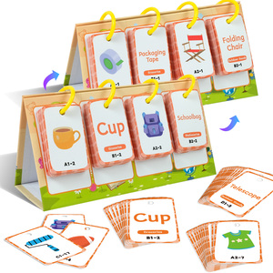 Tarjeta de educación cognitiva diaria, juguetes para niños, tarjetas de aprendizaje de escritorio interactivas para padres e hijos, gráfico de bolsillo - Product Image 2
