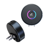 Émetteur-récepteur FM GXYKIT BT 6.0 avec prise jack 3,5 mm, lumière RGB, appels mains libres, adaptateur audio sans fil portable pour avion, voiture, TV, casque