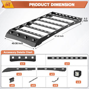 Portaequipajes de Techo Ulon para Toyota FJ Cruiser 2006-2014, Canasta Portaequipajes de Alta Resistencia, Barras Transversales de Acero al Carbono - Product Image 5