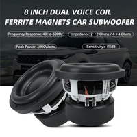 Caisson de basses audio Zeming pour voiture JZ-802, double 4 ohms, caisson de basses pour voiture de 8 pouces, caisson de basses amplifié pour voiture, caisson de basses pour voiture de 8 pouces