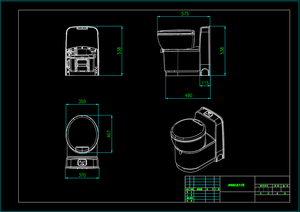 Autoradio rôtissoire noire W5000, remorque de voyage, salle de bain, toilette rotative avec boîte de déchet - Product Image 6