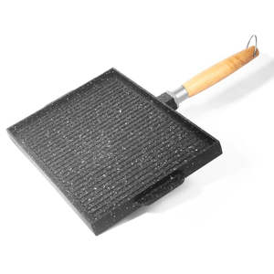 Padella rettangolare a doppia faccia da 41x25 cm per cottura a induzione girare e cuocere con un solo colpo - Product Image 1