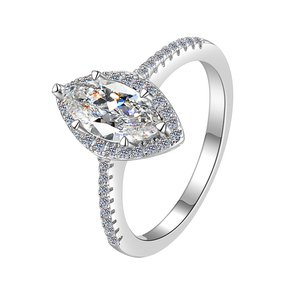 ICEBELA, recién llegado, joyería fina, Plata de Ley 925, diseñador de lujo, elegante eternidad VVS 1ct, anillos de moissanita para mujer - Product Image 1