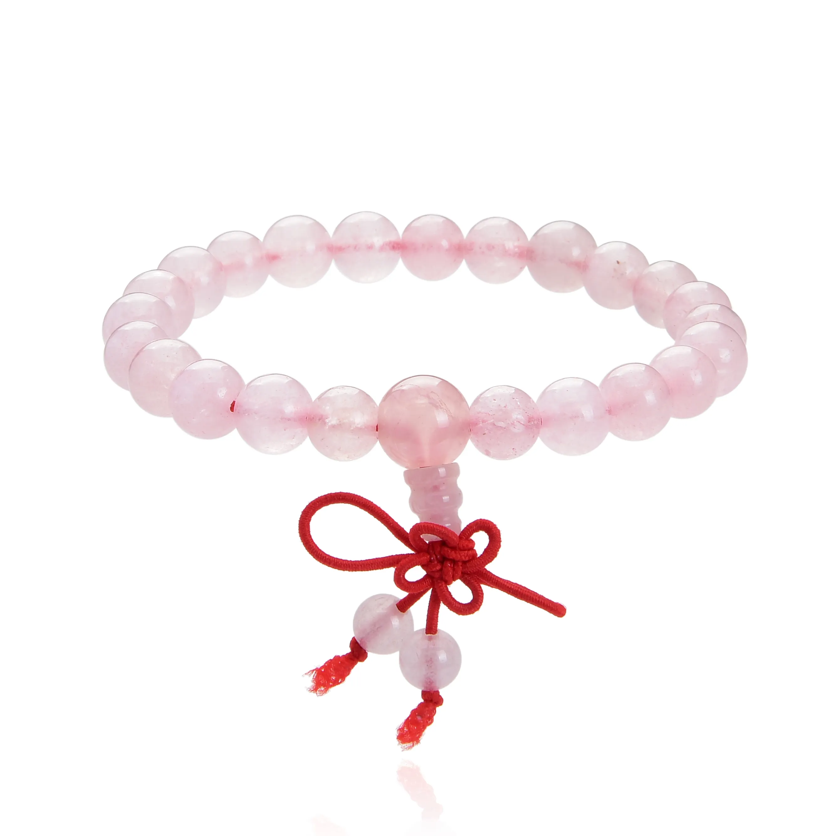 top sellers 2023 wholesale natural stone rose quartz bead bracelet muslim prayer mala beads rosary