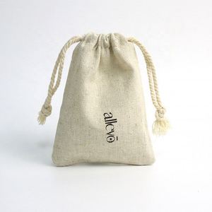 Custom Printed Cotton Linen <b>Pouch</b> Candle Tea Coffee <b>Drawstring</b> Linen Bags - Product Image 1