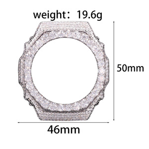 Bisel de Reloj con Diamantes Moissanite VVS, Caja de Latón Sólido Chapada en Oro de 18k, Accesorio para Relojes <span class=keywords><strong>Casio</strong></span> GA2100, Gran Venta - Product Image 2
