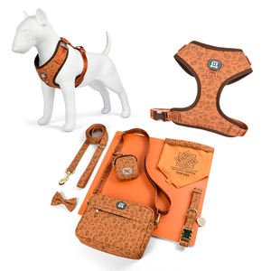 MIDEPET, conjunto de arnés de cuello de correa de perro grande de lujo para mascotas, logotipo de patrón personalizado, nailon reflectante para perros pequeños y medianos para gatos - Product Image 1