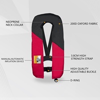 Gilet de sauvetage gonflable 150N, gilet de sauvetage réglable, gilet de sécurité pour sports nautiques, gilet de sauvetage gonflable manuel pour adulte