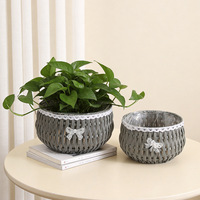 Panier de rangement tressé en plastique imperméable Foolish Beauty pour plantes succulentes, orchidées, pothos – Idéal pour le bureau