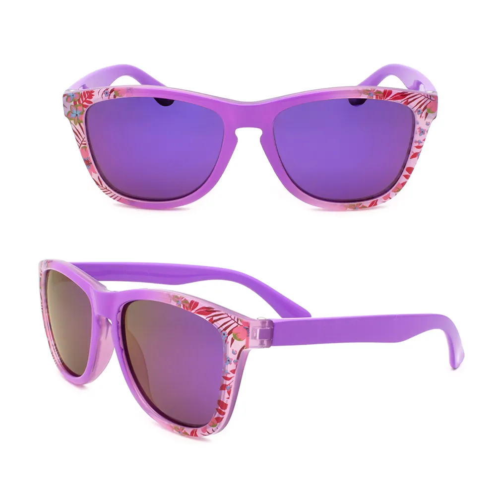 wholesales fashion tr90 frame uv400 purple sunglasses polarized women shades