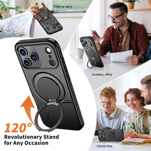 360 °   Funda Magnética con Soporte para Xiaomi Poco <span class=keywords><strong>M8</strong></span>, Redmi Note 14, 15 Pro Plus 5G, 14T, 15T, 17, Antigolpes - Product Image 6