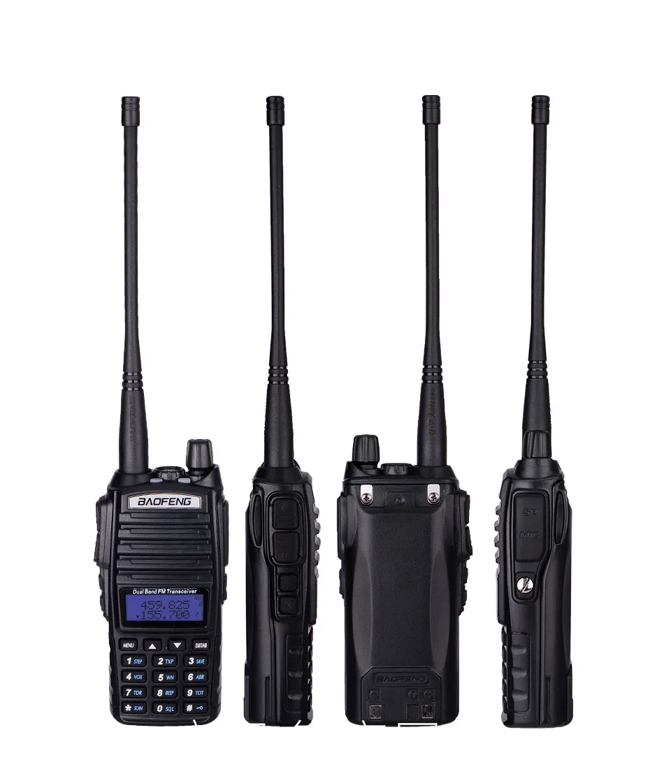 UV82 Duplo PTT Chave VHF UHF Esportes ao ar livre Caminhadas Camping Condução Viagem Fogo Walkie Talkie