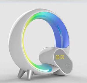 Lampe de <span class=keywords><strong>réveil</strong></span> multifonctionnelle 10W à affichage numérique <span class=keywords><strong>Réveil</strong></span> RGBW Atmosphère Led Lampe de bureau Haut-parleur BT - Product Image 5